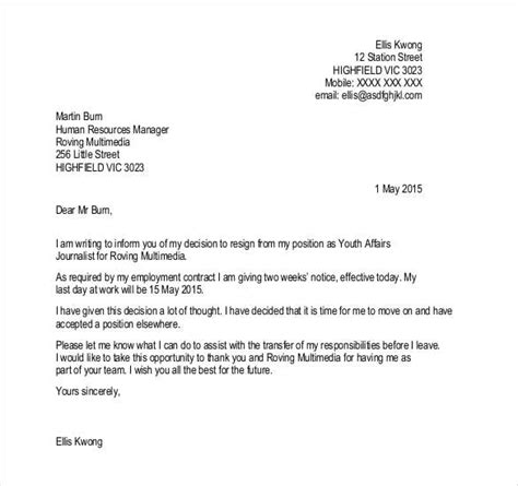 Sample Resignation Letter 2 Month Notice Malaysia