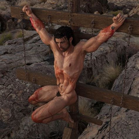 Naked Male Slaves Crucified Cumception