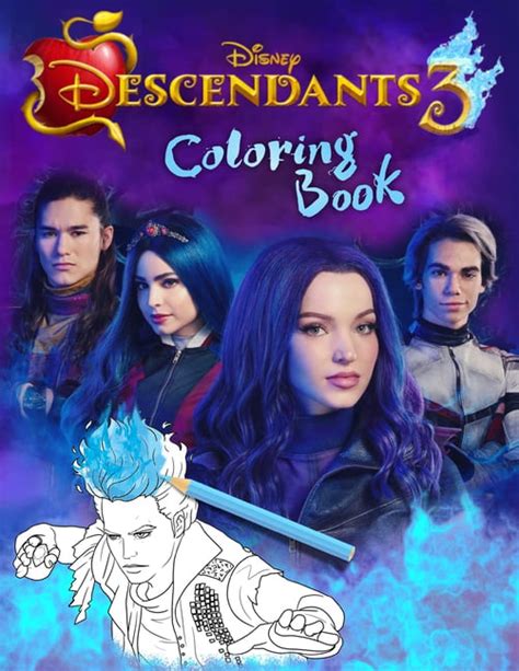 Descendants 3 Coloring Book Disney Descendants 3 Coloring Book With