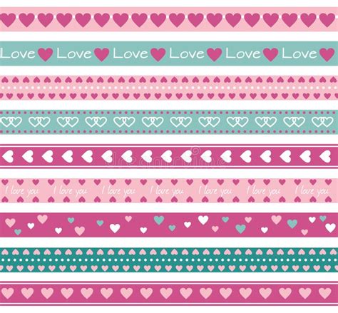 Borders With Hearts Stock Vector Illustration Of Eight 35241196