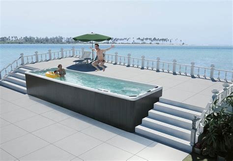 8m Rectangular Garden Jacuzzi Jets Massage Best Acrylic Spa Swim Pool M 3325 China Large