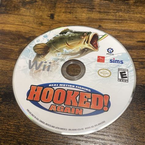 Hooked Again Real Motion Fishing Nintendo Wii 2009 Cib Complete