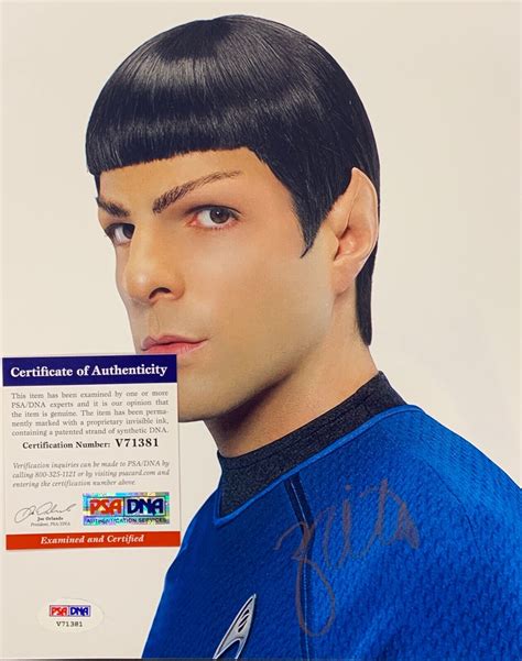 Zachary Quinto Signed Photo 8x10 Star Trek Spock Heros Snowden Autograph Psa Dna Ebay