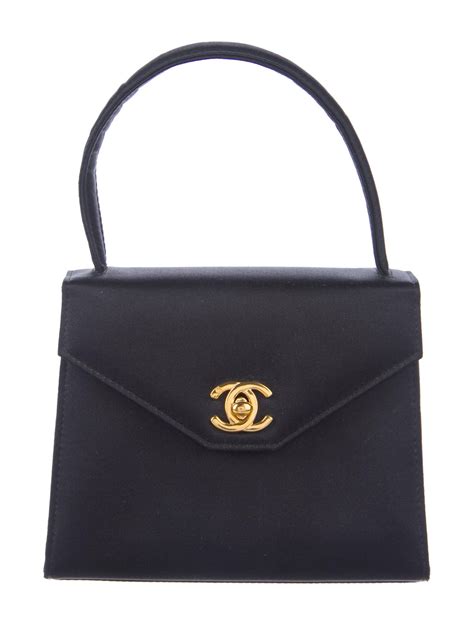 Chanel Vintage Satin Cc Handle Bag Handbags Cha384359 The