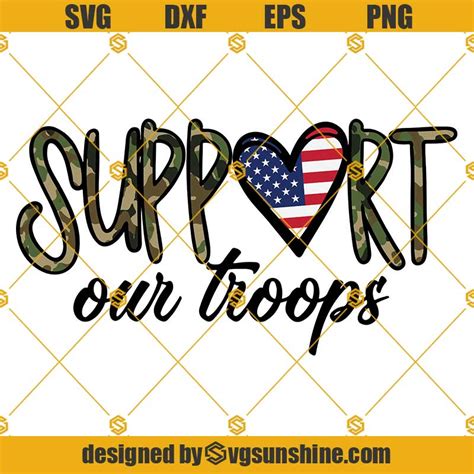 Support Our Troops Svg American Troops Svg America Svg Military Svg