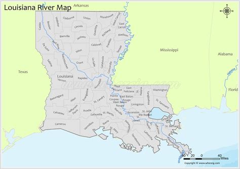 Louisiana River Map Rivers And Lakes In Louisiana Pdf