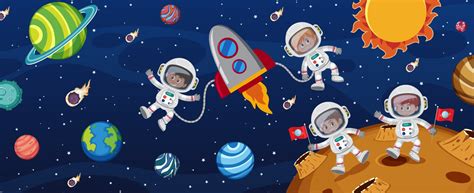 Astronaut Background Vector Art Icons And Graphics For Free Download