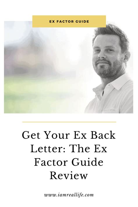 Get Your Ex Back Letter The Ex Factor Guide Review