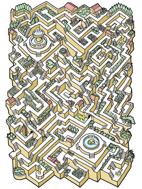 Twenty Five Difficult And Enjoyable Mazes Are The Perfect Distraction Maze Drawing Maze Game