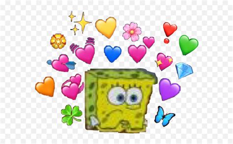 Emoji Spongebob Softmemes Meme Freetoedit Transparent Emoji Heart