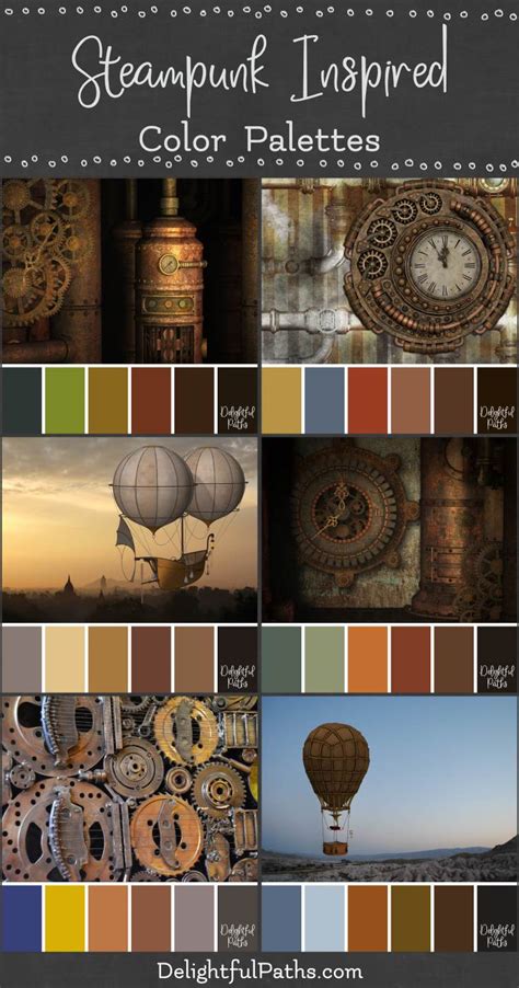 Steampunk Inspired Color Palettes Delightful Paths