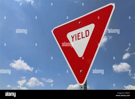 Yield Sign Stock Photo Alamy