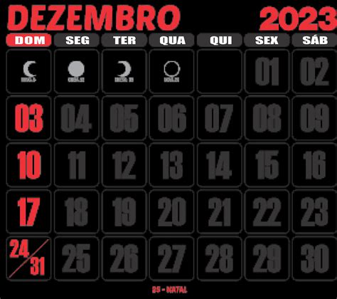 Calendário 2023 Dezembro Imagem Legal