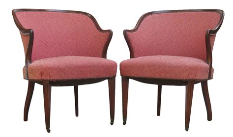 Art Deco Inspired Barrel Arm Chairs, a Pair on Chairish.com | Barrel chair, Chair, Art deco inspired