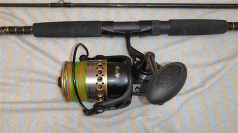 Review PENN Battle II 8000 Spinning Fishing Rod And Reel Combo YouTube