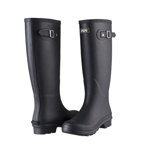 Wtw Womens Knee High Rain Boots Size 8 Black To View Further For
