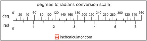 Use the following calculator to convert between degrees and radians. Degrees to Radians Conversion (° to rad) - Inch Calculator