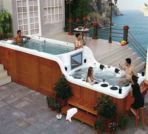 spambient s hot tub with built in tv gadgets matrix