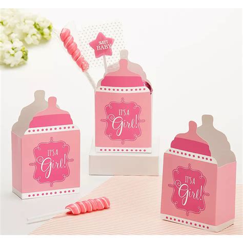 Pink Its A Girl Baby Shower Favor Boxes 24ct Party City