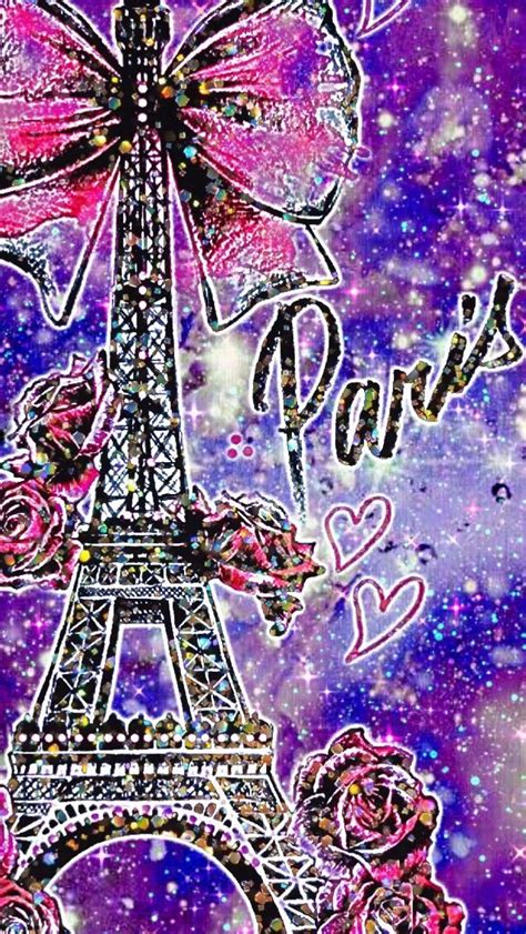 Glittery Purple Paris Made By Me Paris Wallpapers Backgrounds