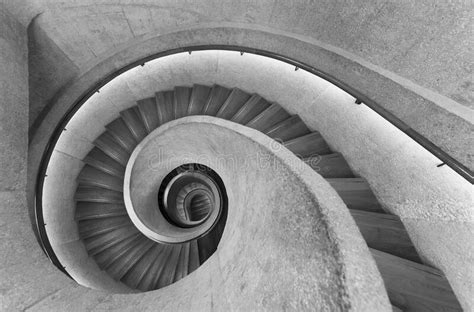 Interior View Of Modern Spiral Staircase Stock Photo Image Of Black