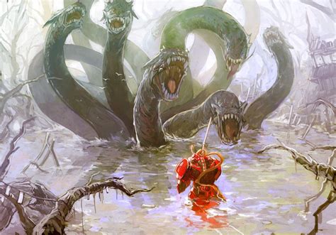 Swamp Hydra Fantasy Art Fantasy Illustration Creature Art