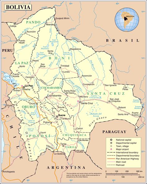 Large Detailed Political Map Of Bolivia Bolivia Large Detailed