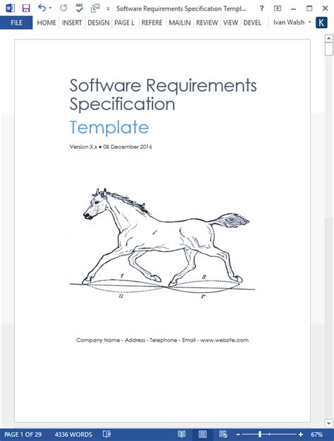 Software Requirements Specifications Templates Templates Forms