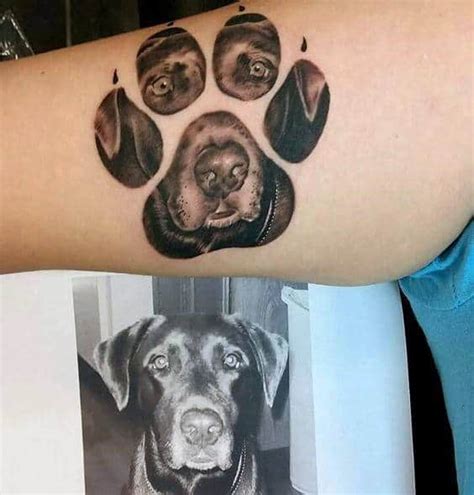 70 Dog Paw Tattoo Designs For Men Canine Print Ink Ideas