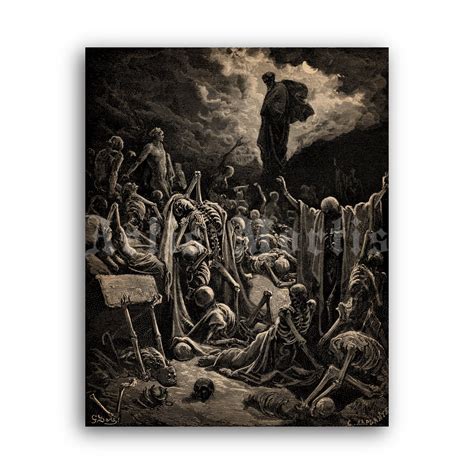 Printable Valley Of Dry Bones The Bible Illustration By Gustave Dore