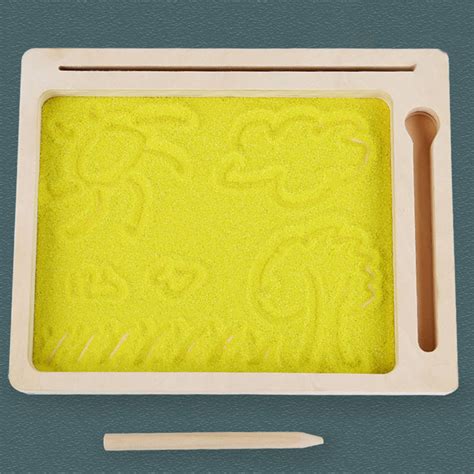 Sand Tracing Tray Montessori Wooden Letters Language Sand Tray Toys