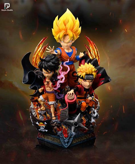 Deyin Studio Bộ 3 Goku Luffy Naruto Toyz Mô Hình Cao Cấp