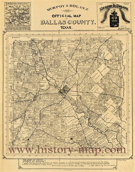 Dallas County Texas Map Published Nov 1 1886 Elaine Copeland Elaine