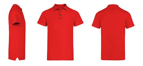 Long sleeve v wrap neck ribbed split side shirt dress featuring belt. Mens Red Polo Shirt Multisides Template Stock Photo ...
