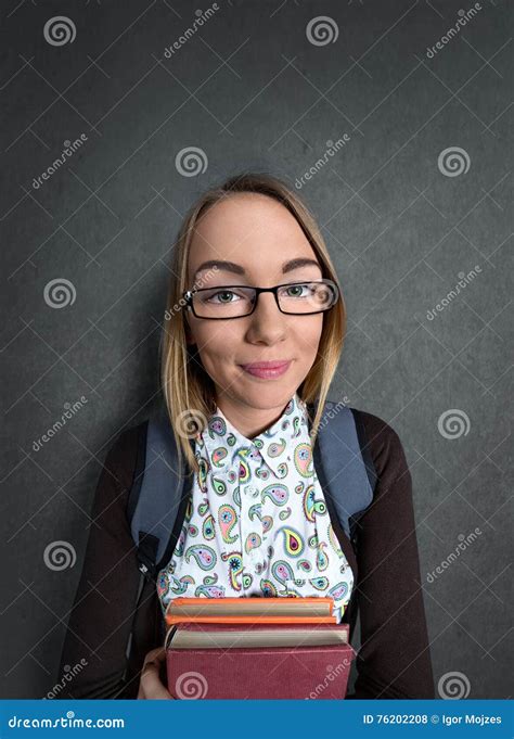Young Nerd Girl Stock Photo Image Of Graduate Science 76202208