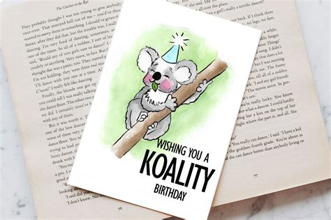 Koala Birthday Card Birthday Couple Punny Pun Cute Animal