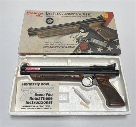 Vintage Crosman American Classic Model 1377 Pellet Bb Pump Air Gun