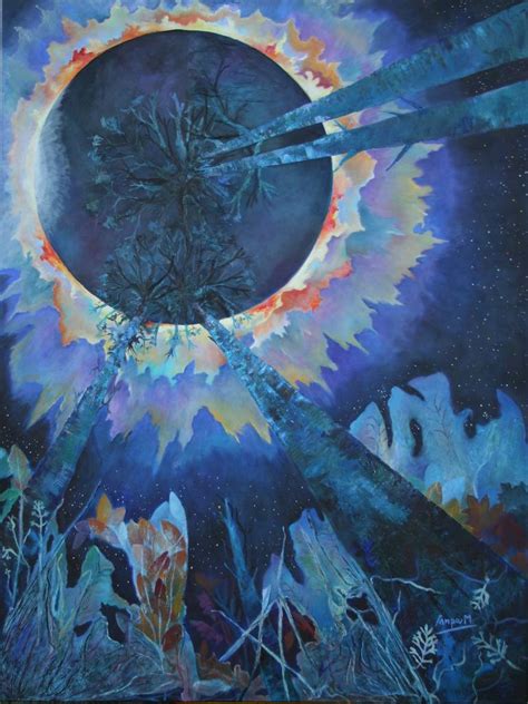Abstract Moon Painting