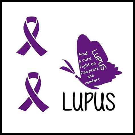 Lupus Awareness Ribbon And Butterfly Svg Cut File For Cricut