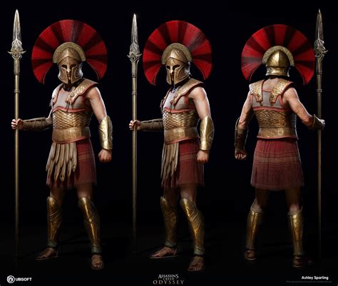 Spartan Commander Assassins Creed Odyssey Ashley Sparling Character Art Assassins Creed