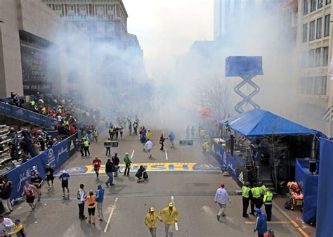 Boston Marathon Explosions Two Bombs Went Off By The Finish Line Photos