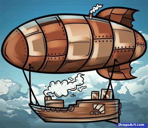 How To Draw An Airship Airship Unique Drawings Drawings Airship