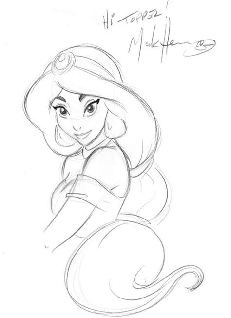 Jasmine Sketch♡ Disney Character Drawings Disney Drawings Sketches Cartoon Drawings Disney