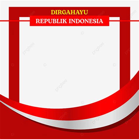 Gambar Twibbon Frame Dirgahayu Republik Indonesia Dengan Tema Merah