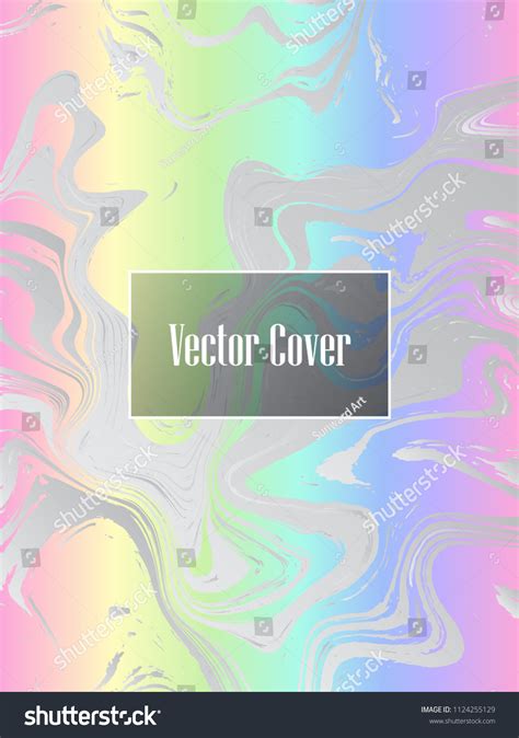 Holographic Paper Minimalist Foil Marble Vector Stock Vector Royalty