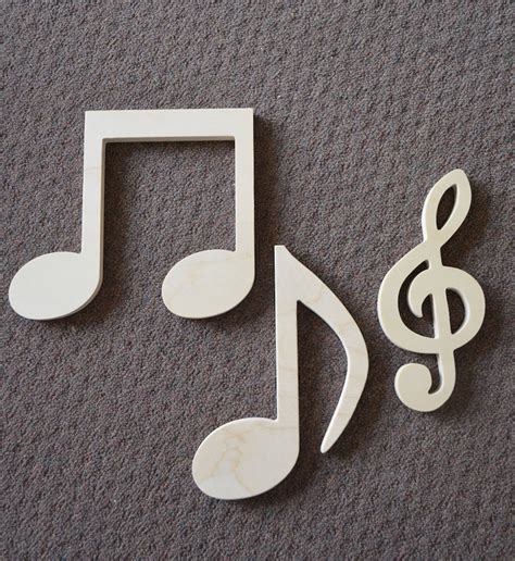 Wooden Shape Music Notes Wooden Music Notes Music Note Cut Etsy