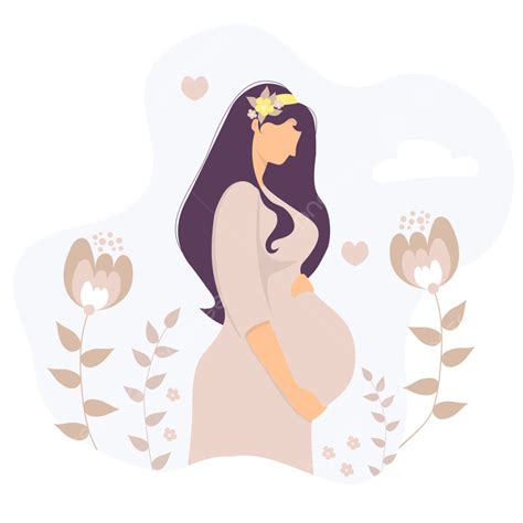 Gambar Ibu Hamil Wanita Hamil Pola Kehamilan Alam Di Nya Png Dan