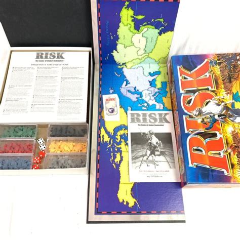 Vtg 1998 Risk Board Game Global Domination Hasbro War Strategy Conquest