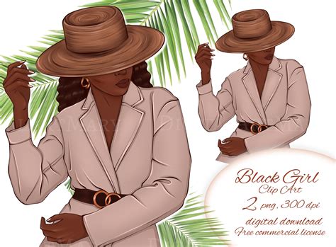 African American Clipart Black Queen Png Fashion Girl Etsy