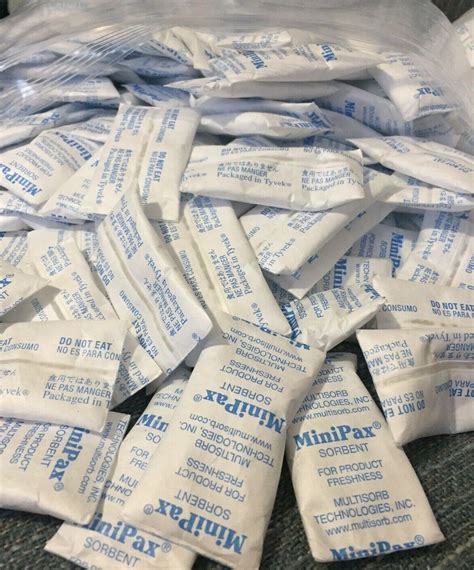 15 Minipax Desiccant Reduce Odors Moisture Absorbing Packets Storage